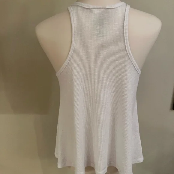 Free People Fresh in Love Pointelle Rib Crewneck Tank- Small Petite - Picture 7 of 9